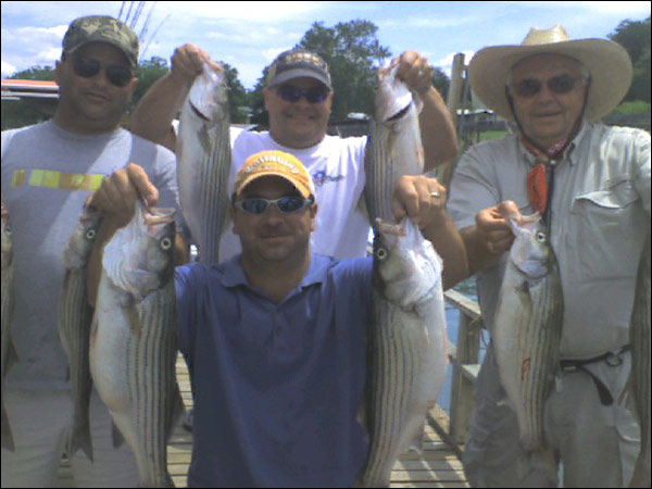 Striper caught on Lake Buchanan with Rick Ransom Striper Guide