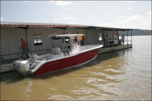 Striper caught on Lake Buchanan with Rick Ransom Striper Guide